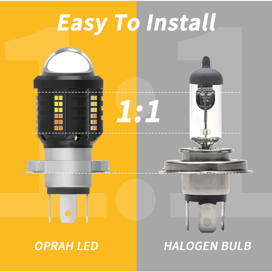 1 Đèn Pha Siêu Sáng H4 H6 BA20D T19 P15D DC12V-60V Dành Cho Xe Mô Tô