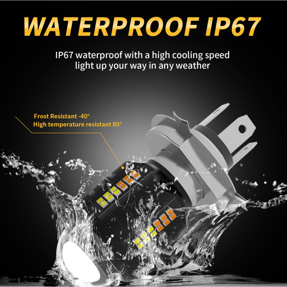 1 Đèn Pha Siêu Sáng H4 H6 BA20D T19 P15D DC12V-60V Dành Cho Xe Mô Tô