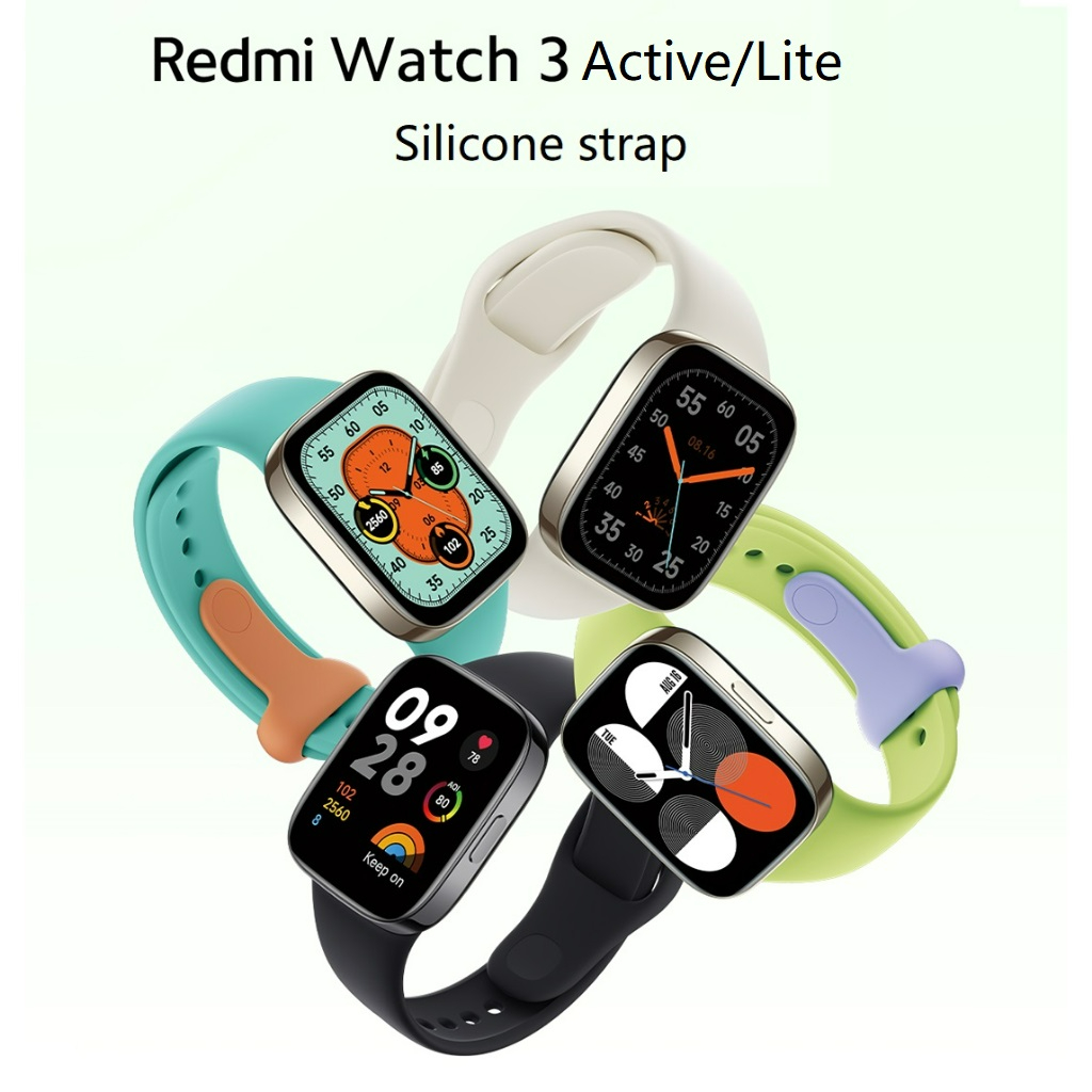 Dây Đeo Thay Thế Chất Liệu Silicon Màu Trơn Cho Redmi watch 3 3 Active lite