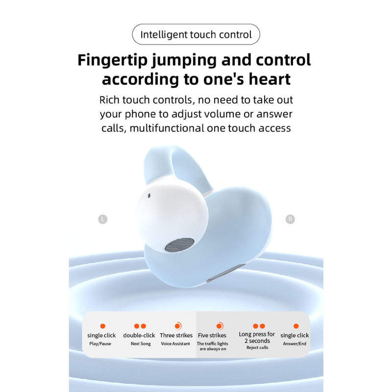 Tai Nghe Bluetooth Không Dây TWS Chống Thấm Nước Nâng Cấp Xương Mới