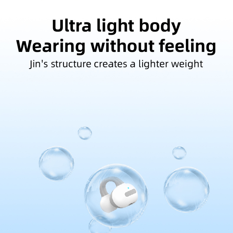 Tai Nghe Bluetooth Không Dây TWS Chống Thấm Nước Có Kẹp Gắn Vành Tai