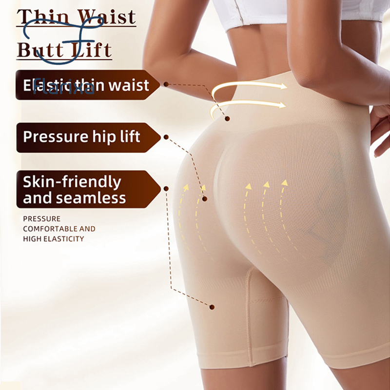 Flarixa Quần Short Thể Thao Lưng Cao Không Đường May Định Hình Eo Sau Sinh