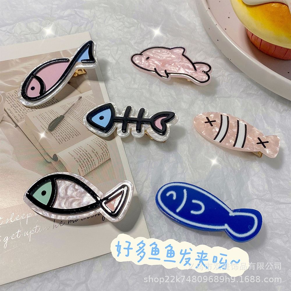 Kẹp Tóc Hoạt Hình Bằng acrylic Đáng Yêu Cho Bé Gái