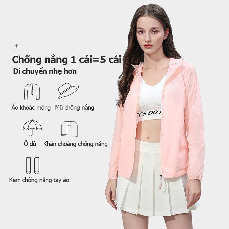 CAMEL SPORTS Áo Khoác Gió Thể Thao Có Mũ Trùm Chống Nắng / Mưa / Tia UV Thoáng Khí Tiện Dụng