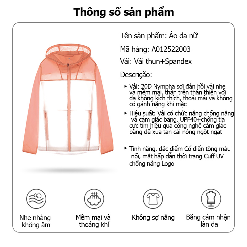 CAMEL SPORTS Áo Khoác Gió Thể Thao Có Mũ Trùm Chống Nắng / Mưa / Tia UV Thoáng Khí Tiện Dụng