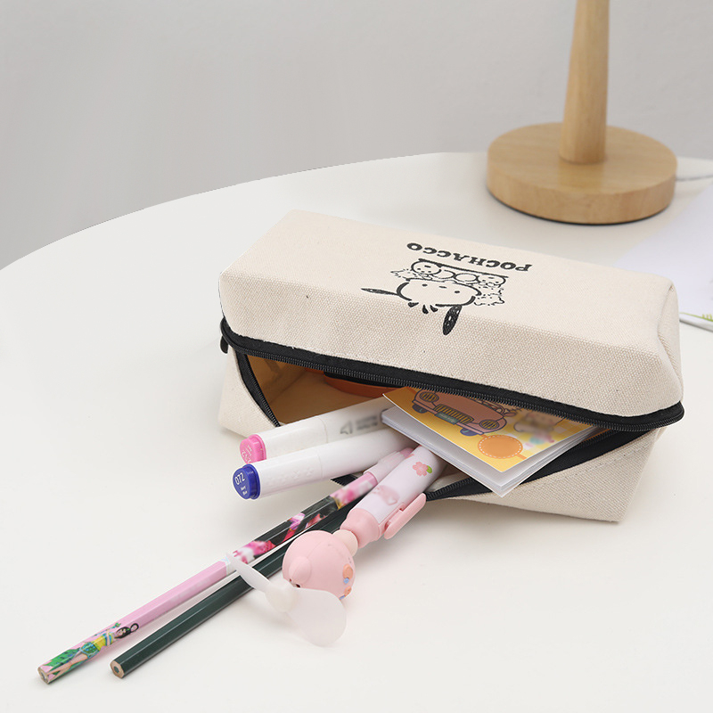 Túi Đựng Bút Bằng Vải canvas In Hình Cún Bentoy Milkjoy Thời Trang Hàn Quốc CFH