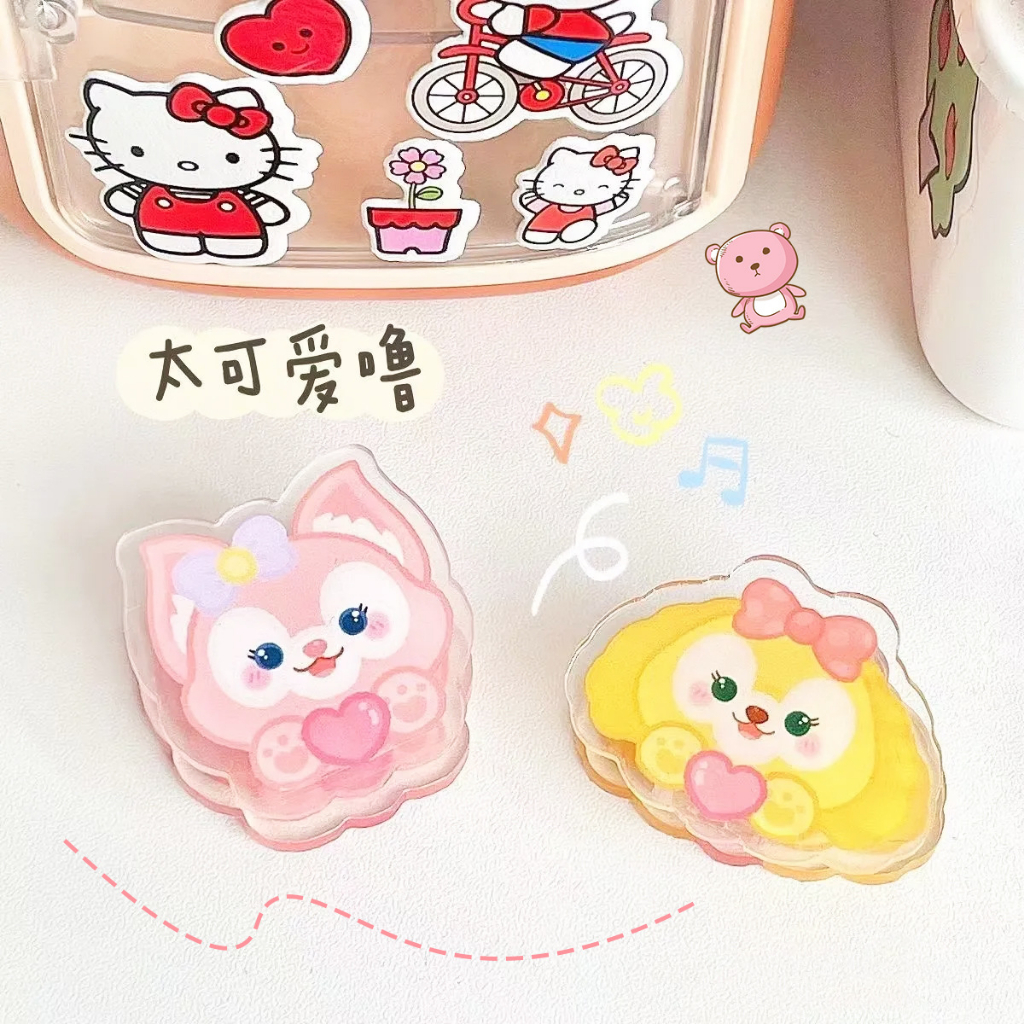 Kẹp Giấy Bằng Acrylic Hai Mặt Họa Tiết Hoạt Hình Dễ Thương