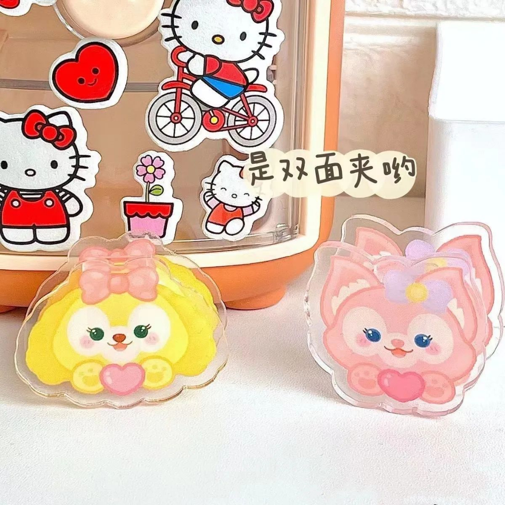 Kẹp Giấy Bằng Acrylic Hai Mặt Họa Tiết Hoạt Hình Dễ Thương