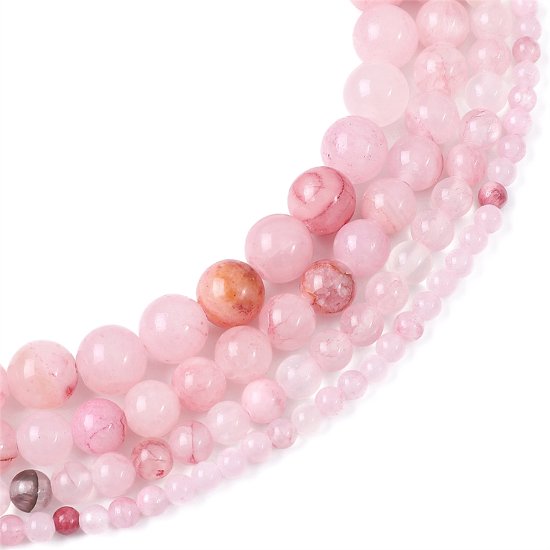 Beadia Chuỗi Hạt Ngọc Bích 4-10mm 38cm Dùng Làm Trang Sức Thủ Công