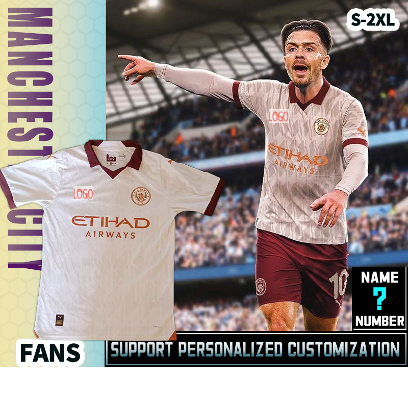 23-24 mci away  football jersey s-2xl * chất lượng cao * t-shirt