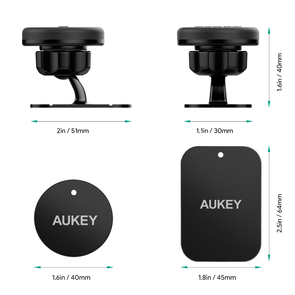 Kẹp điện thoại trên ô tô AUKEY HD-C13 nam châm 360 độ