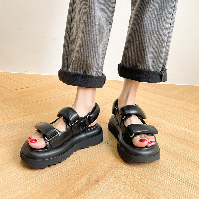 🔥có hàng sẵn🔥Dép bánh mì Chiều cao đế dày với giày bãi biển -AA1239