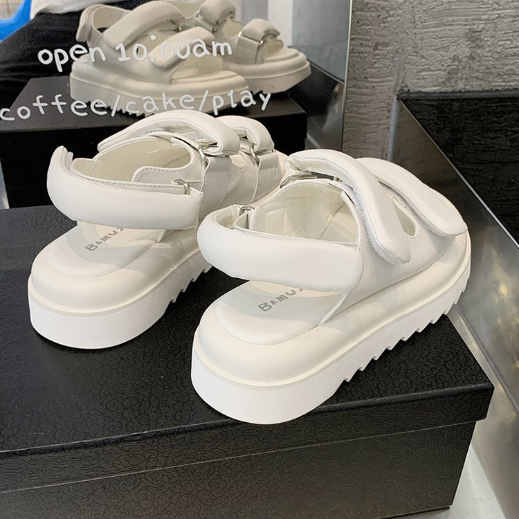 🔥có hàng sẵn🔥Dép bánh mì Chiều cao đế dày với giày bãi biển -AA1239