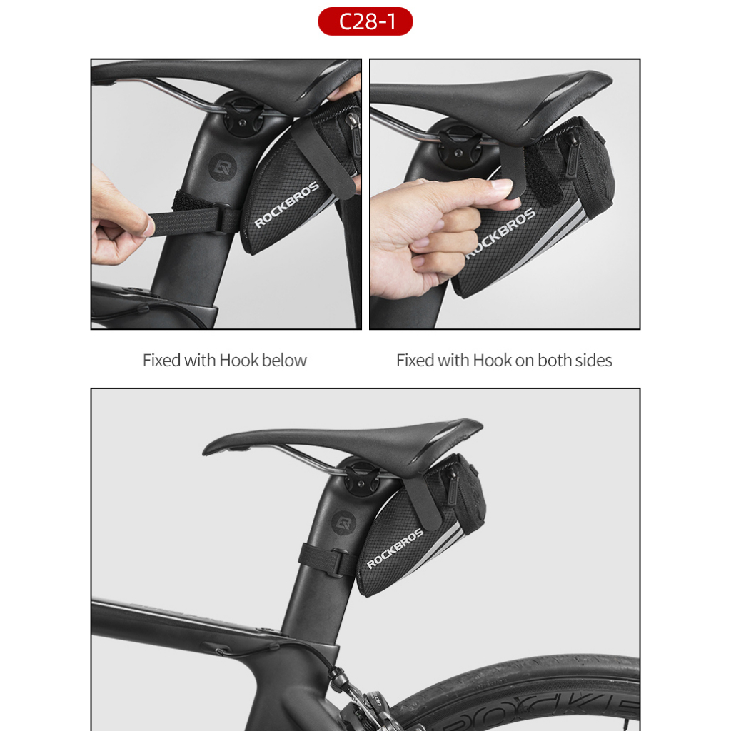 Túi yên xe đạp mini ROCKBROS dây chữ Y đựng dụng cụ gắn phía sau