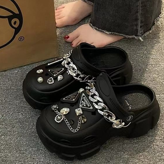 HHH Dép CROSS 5CM dép Sandal nữ 2023NEW crocs mùa hè  Đế Dày Xinh Xắn 072801