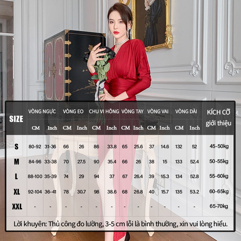 ZYHT Đầm Dài Tay Cổ Chữ V Màu Trơn Thời Trang Mùa Hè Cho Nữ váy dạ hội 5230