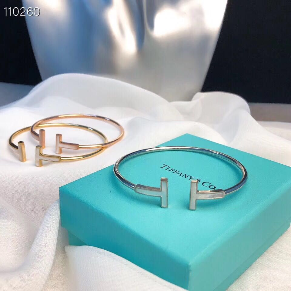 Vòng Tay Hai Lớp Bằng Thép Titan Màu Trắng Cổ Điển Fritillaria 2023 Có Logo