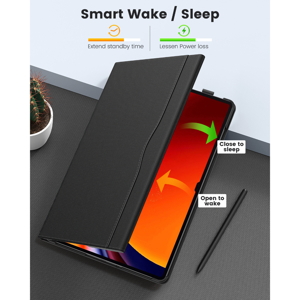 Bao Da Máy Tính Bảng Có Ngăn Đựng Bút Cho Samsung Galaxy Tab S9 Ultra 14.6-Inch 2023