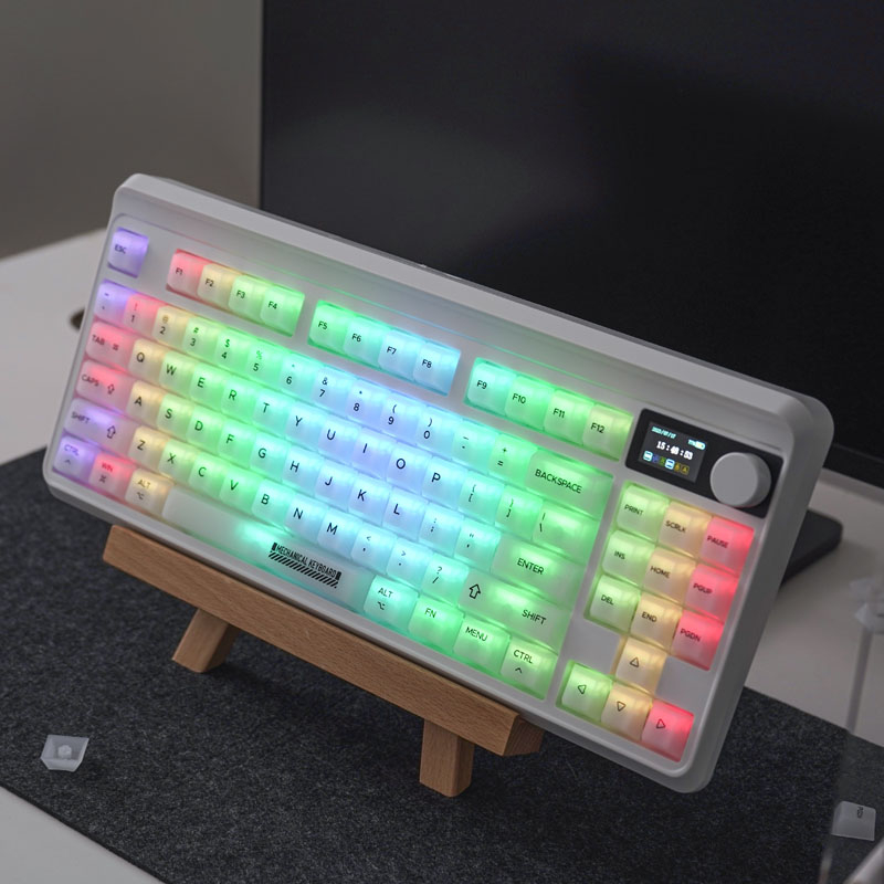 Gmk Bàn Phím Chuyên Nghiệp 123 Phím Màu Trắng Sữa In Họa Tiết cherry Dành Cho Bàn Phím Cơ