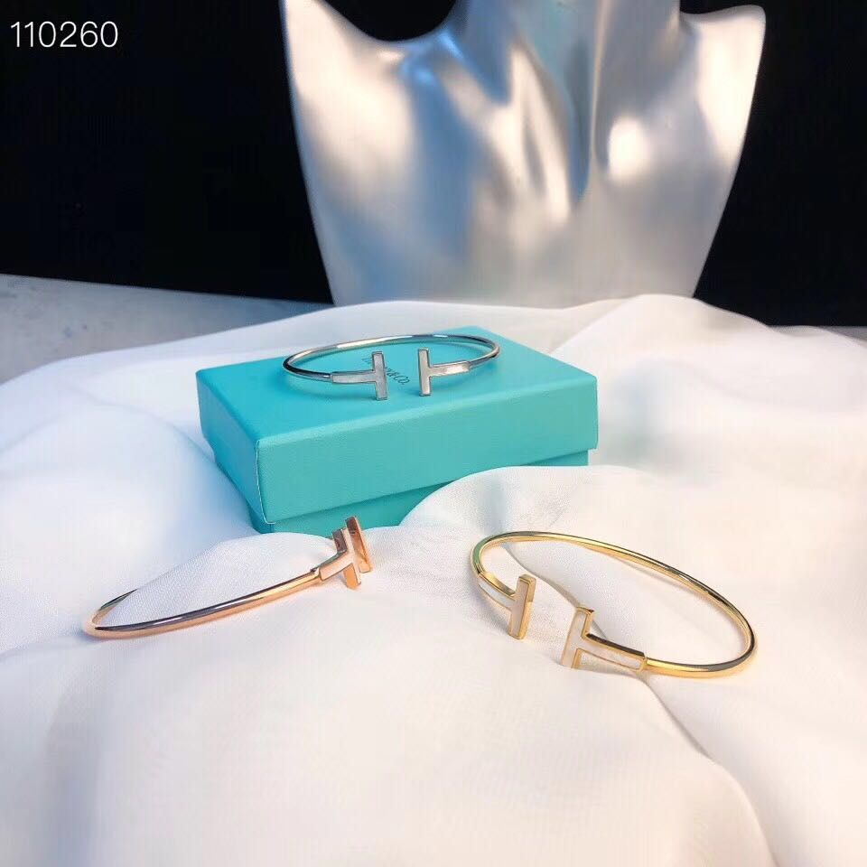 Vòng Tay Hai Lớp Bằng Thép Titan Màu Trắng Cổ Điển Fritillaria 2023 Có Logo