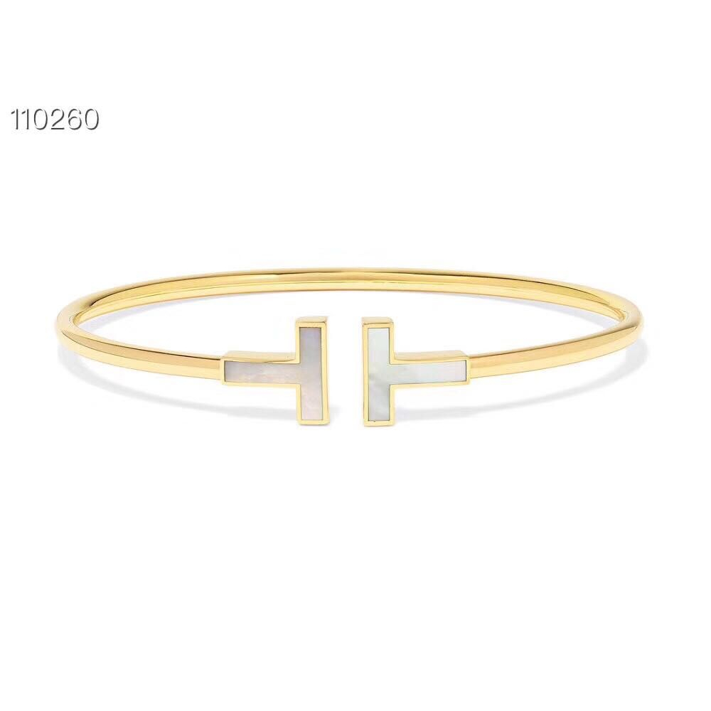 Vòng Tay Hai Lớp Bằng Thép Titan Màu Trắng Cổ Điển Fritillaria 2023 Có Logo