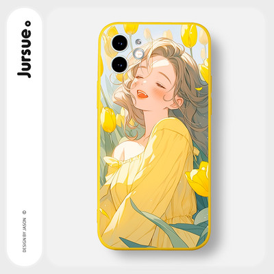 Ốp lưng JURSUE mềm chống sốc hình dễ thương đẹp Cho iPhone 15 14 13 12 11 Pro Max SE 2020 X XR XS 8 7 ip 6S 6 Plus kute Y3853