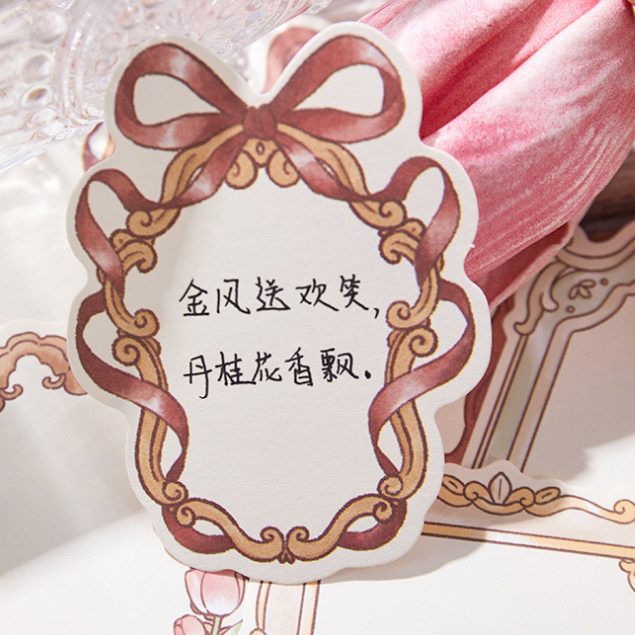 Bộ 30 Giấy Ghi Chú Họa Tiết Thỏ Hoa Tulip Dễ Thương Trang Trí Sổ Tay DIY