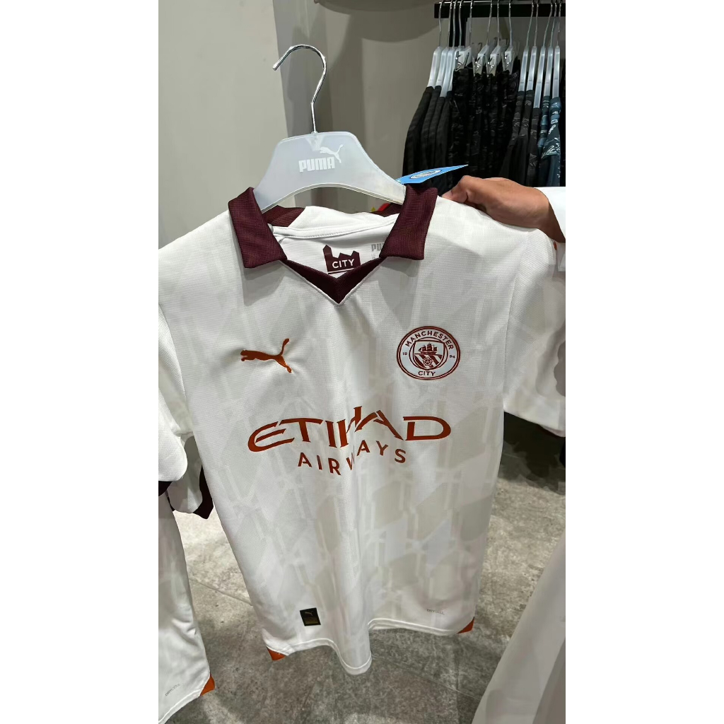 Áo Thun Bóng Đá Size S-2XL * Chất Lượng Cao Size 23-24 MCI Away
