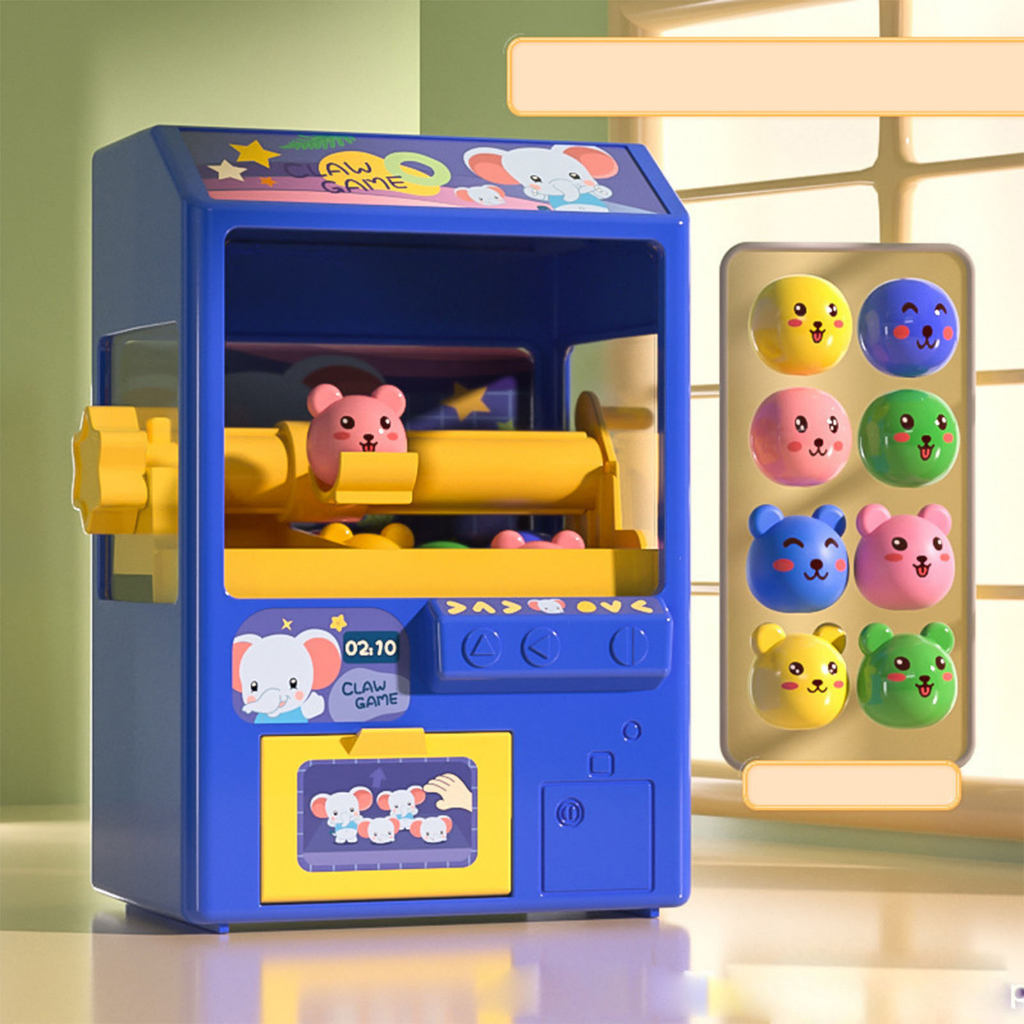 Đồ chơi gắp thú bông mini - Máy Búp Bê Mini Móng Vuốt có Nhạc Nhẹ Tiểu Ly Đồ Chơi Giáo Dục Cho Trẻ Em - LUCKYBABY