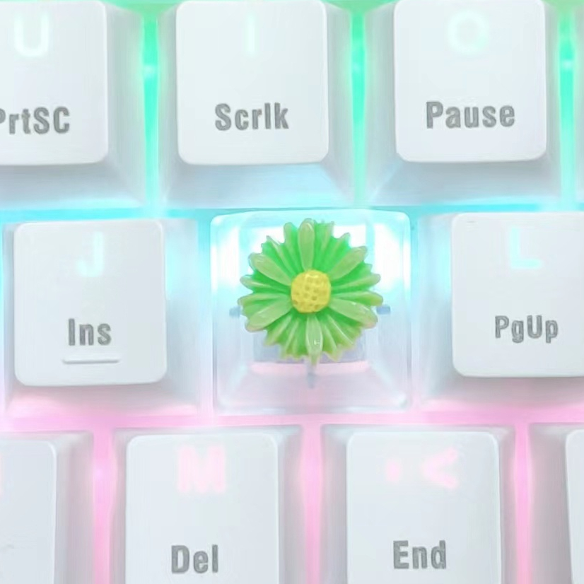 1 Nút Bàn Phím Cơ W2DE Hình Hoa Dễ Thương