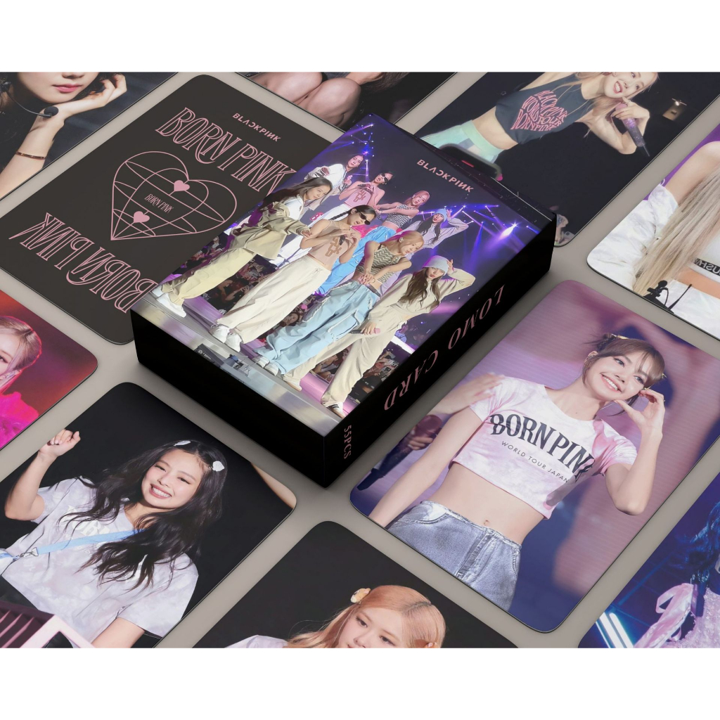 Set 55 Tấm Thẻ Ảnh Lomo Nhóm Nhạc BLACKPINK Born Pink Shut Down album jisoo
