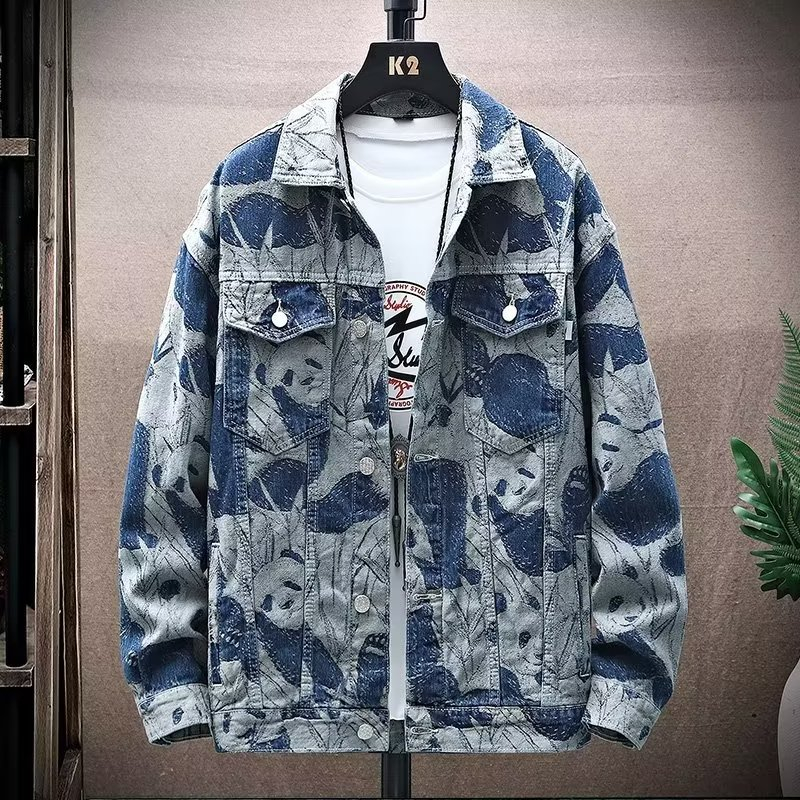 Áo Khoác denim Phối Màu Nhuộm Cá Tính Thời Trang Cho Nam