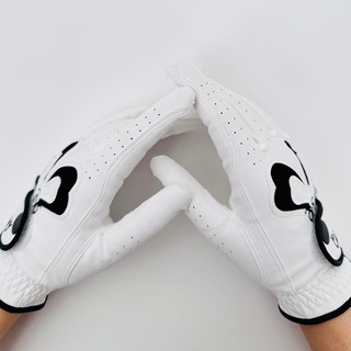 Găng tay golf thêu chó con găng tay golf găng tay nữ pu găng tay tập golf thoáng khí chống mài mòn găng tay golf trắng