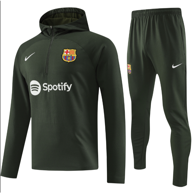 Áo Khoác Bóng Đá Màu Xanh Lá Cây Đội Tuyển Barcelona Size 23-24