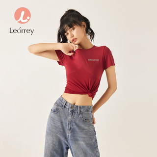 Leorrey tay ngắn thể thao áo thể thao chạy tập thể dục áo thun ngắn tay