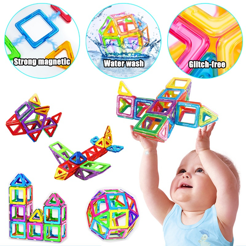 Bộ Đồ Chơi Xây Dựng Có Nam Châm Kích Thước Vừa DIY Cho Trẻ Em