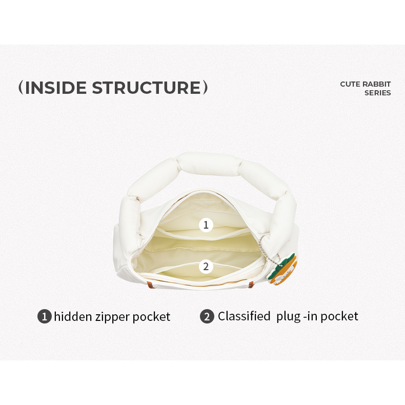 Túi Xách Tay Nữ In Hình Thỏ Dễ Thương Phong Cách Hàn Quốc Mr.ace Homme