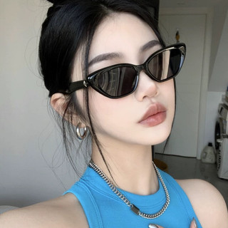 Kính Mát Mắt Mèo Tròn Mỏng Phong Cách Âu Mỹ Cao Cấp Mới