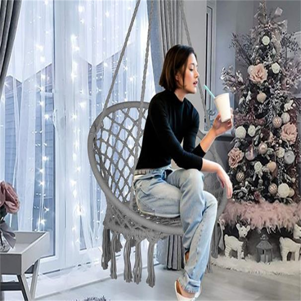 Sunny corner Có hàng sẵn Ghế Võng Xích Đu Macrame Lưới Dệt Kim Treo Sân Thượng Ban Công Vườn Phòng Khách