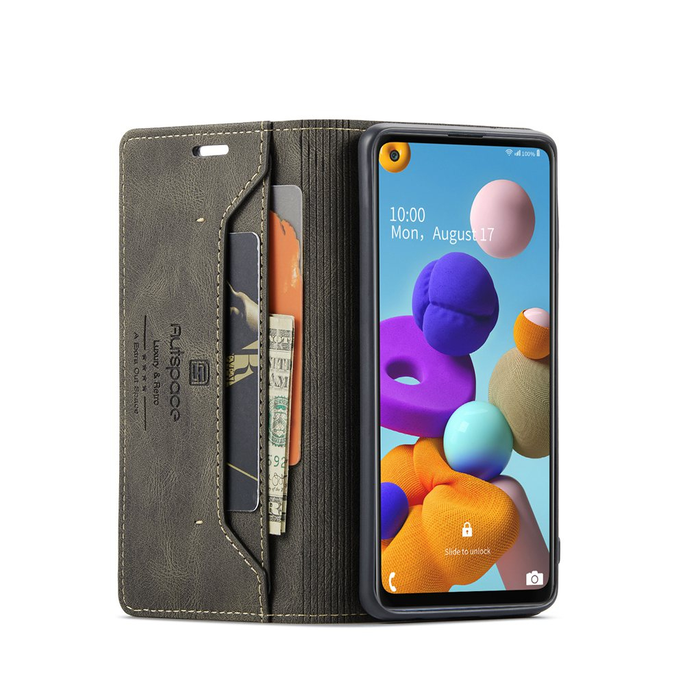 Bao Da Điện Thoại Nắp Lật Từ Tính Phong Cách Retro Cho Samsung Galaxy A21S A31 A30S A50S A50 A70 A51 A71 A52 A52S A72