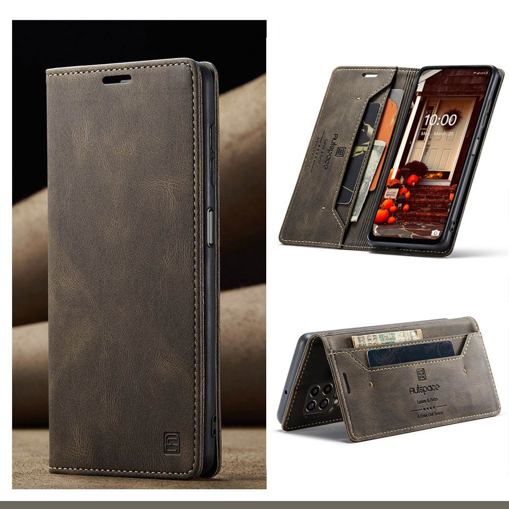 Bao Da Điện Thoại Nắp Lật Từ Tính Phong Cách Retro Cho Samsung Galaxy A21S A31 A30S A50S A50 A70 A51 A71 A52 A52S A72