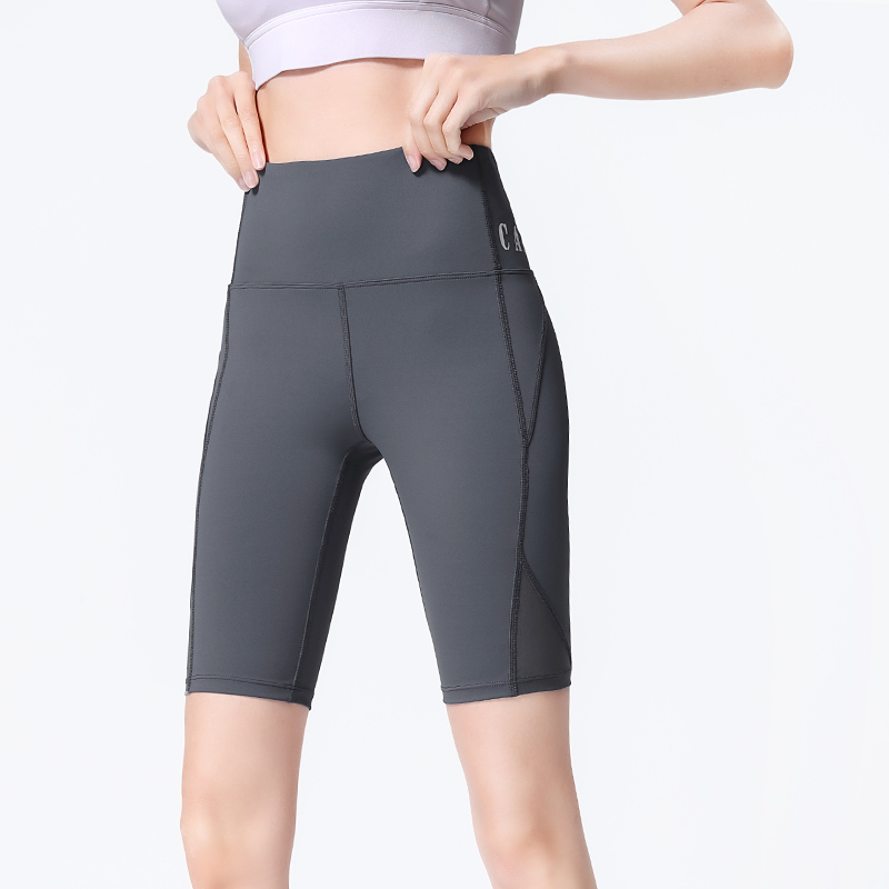 Quần Short Legging Tập Yoga Nâng Hông Phối Lưới Thời Trang Cho Nữ