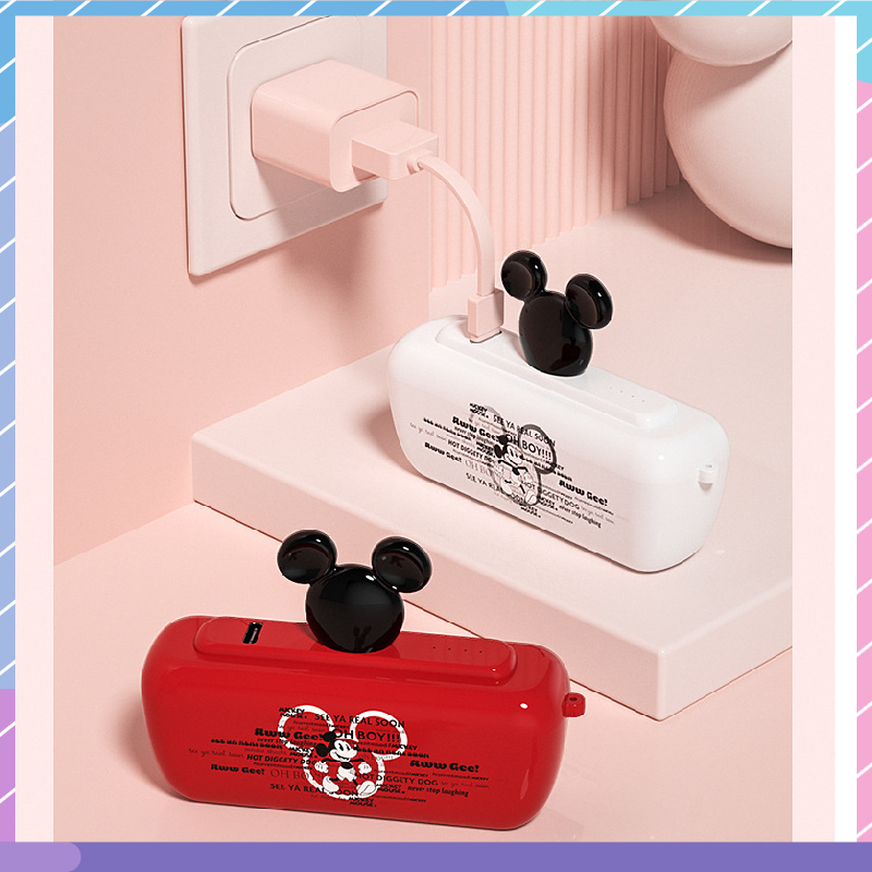 Pin Sạc Dự Phòng Khẩn Cấp Mini Hình Nhân Vật Disney cho Samsung / Xiaomi / oppo / vivo