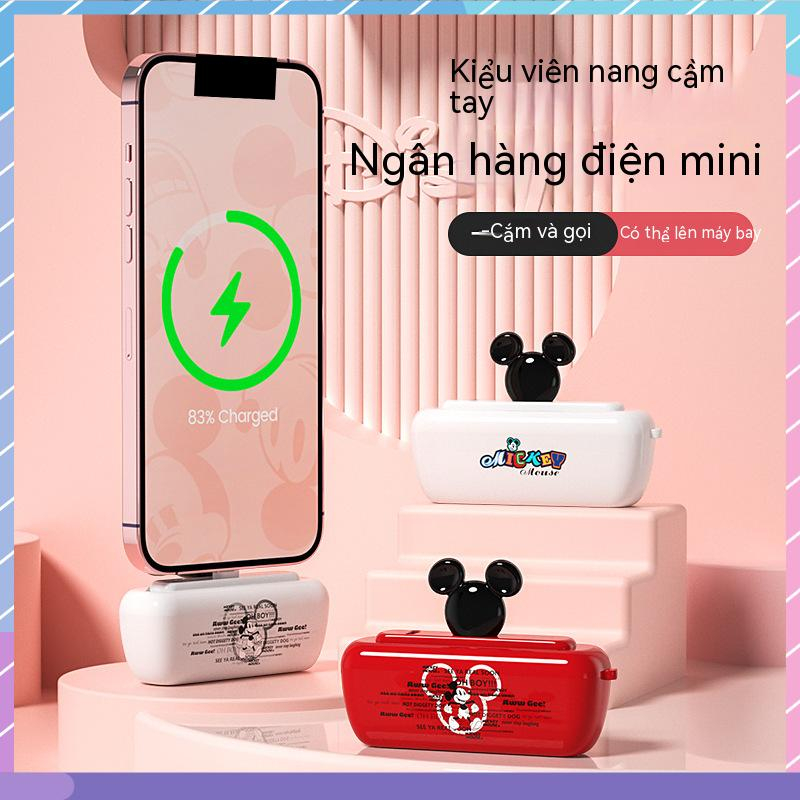 Pin Sạc Dự Phòng Khẩn Cấp Mini Hình Nhân Vật Disney cho Samsung / Xiaomi / oppo / vivo