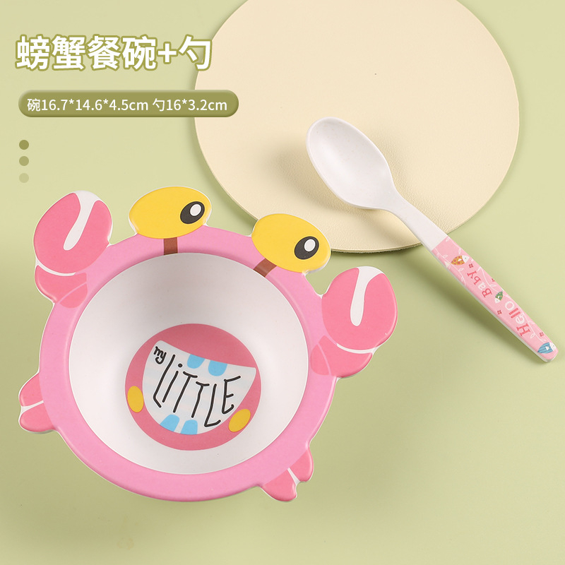 Phim Hoạt Hình ​​Bộ 2 Món Chén Đĩa Ăn Bằng Sợi Tre Cho Bé