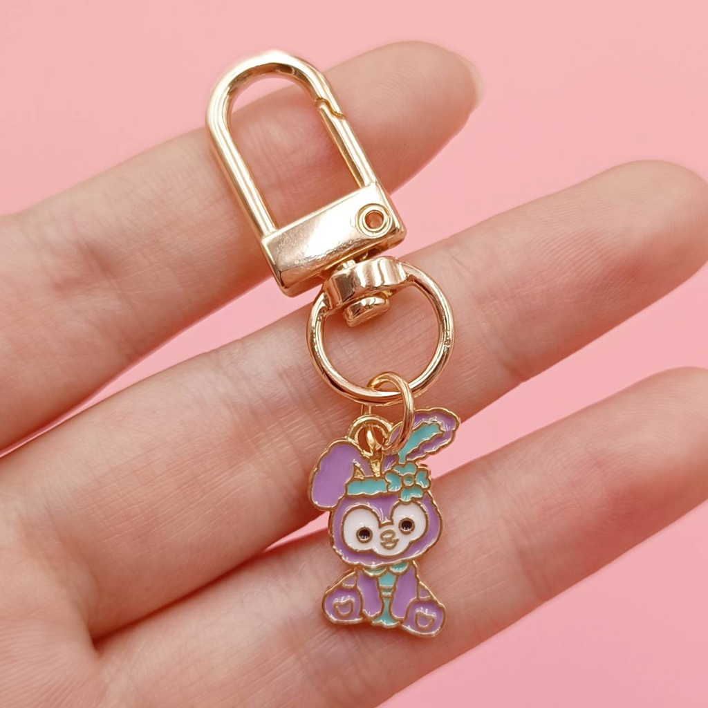 Anime the powerpuff girls keychain men cartoon keyring stellalou mặt dây chuyền túi dây kéo tô điểm quà tặng cho trẻ em