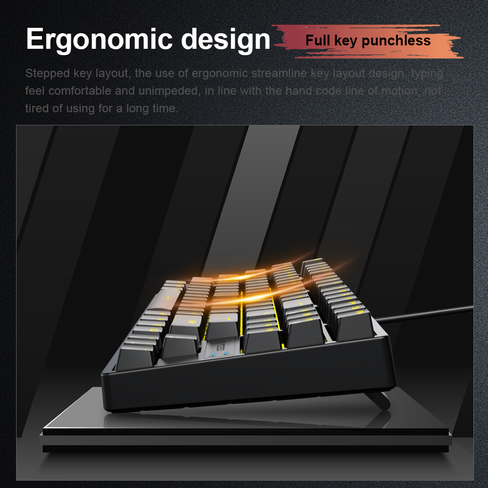 Bàn Phím Cơ Chơi Game E-YOOSO Z87 87 Phím Có Đèn LED Nền Chuyên Dụng