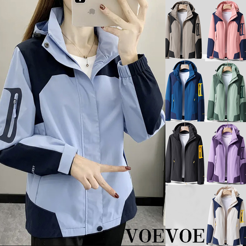 Áo Khoác Gió Chống Thấm Nước Có Mũ Trùm Thời Trang Dành Cho Cặp Đôi