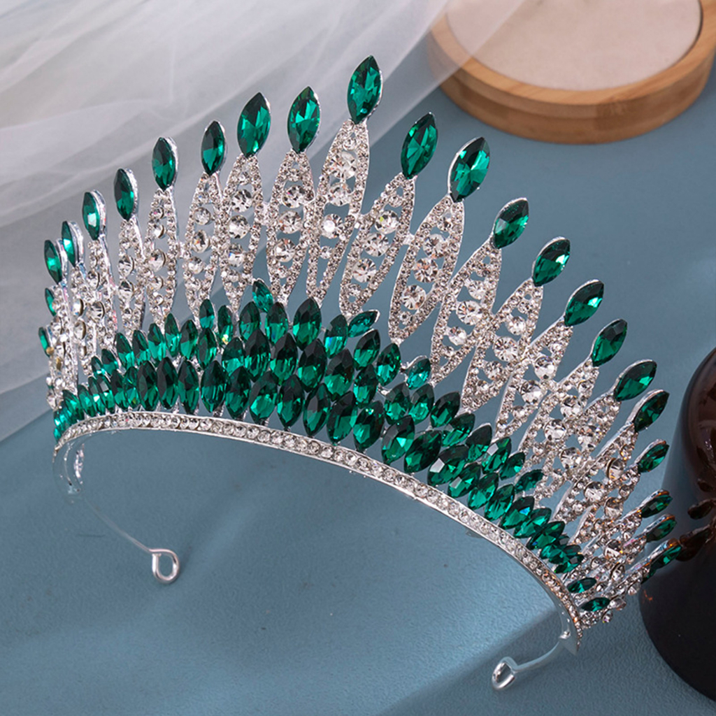 YADORNOS Váy cưới lấp lánh kim cương vương miện lấp lánh rhinestone tóc điều chỉnh cô dâu phù dâu trang phục công chúa mũ miện