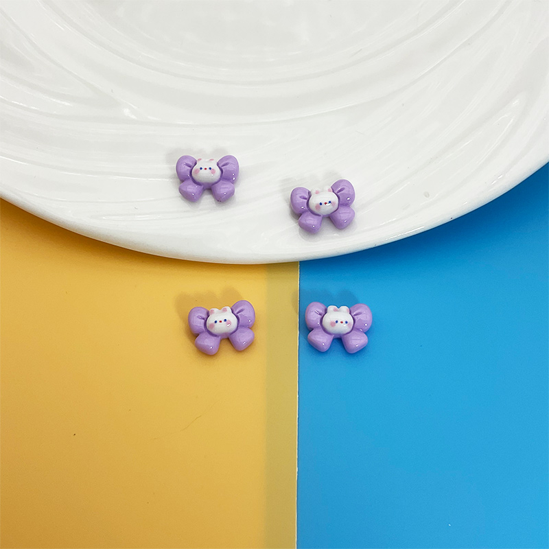Set 20 phụ kiện trang trí móng tay ROU BAO 3D hình thỏ dễ thương